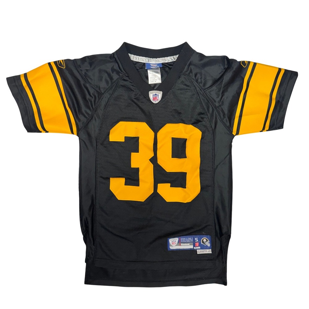 Reebok Pittsburgh Steelers Willie Parker 39 Jersey Youth Small Black Stitched